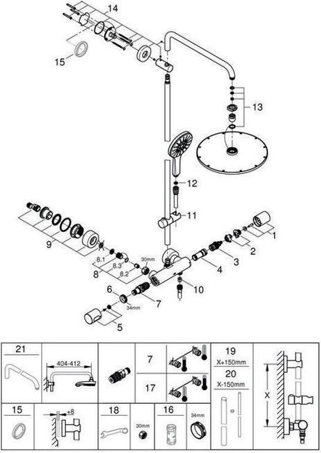 Produktbild Grohe Rainshower SmartActive 310 Duschsystem