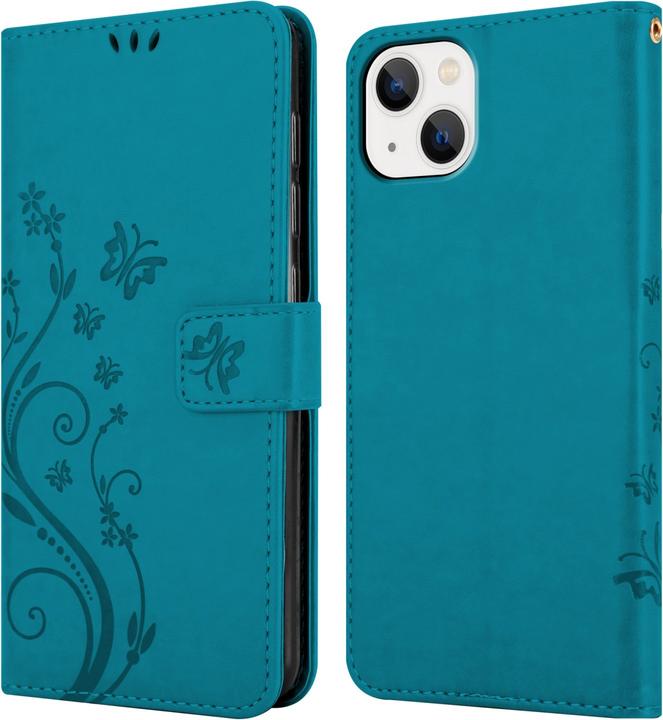 Actual product image Cadorabo Cover for Apple iPhone 14 in Flower Book Style (Apple iPhone 14)