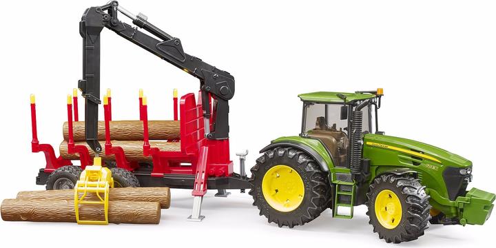 Image du produit Bruder John Deere 7930 avec remorque arrière et 4 troncs d'arbre