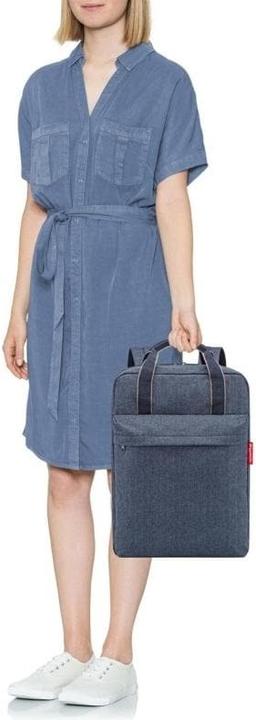 Actual product image reisenthel Backpack Allday M Herringbone Dark Blue (15 l)