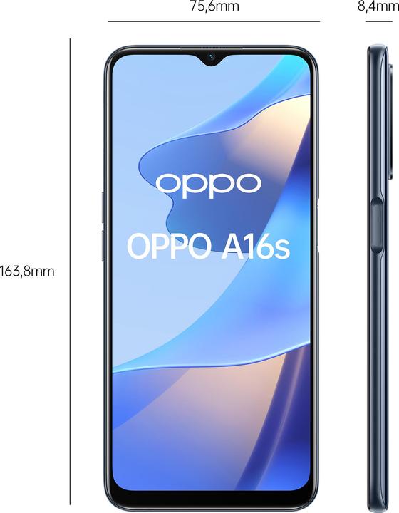 Image du produit OPPO A16s (64 Go, Noir Cristal, 6.52", Double SIM, 13 Mpx, 4G)