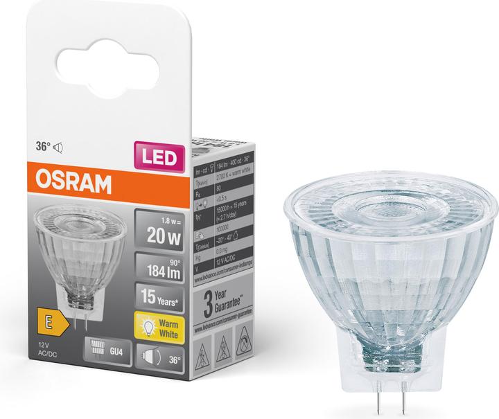 Produktbild Osram Led Star Mr11 (GU4, 20 W, 184 lm, 1 x, G)
