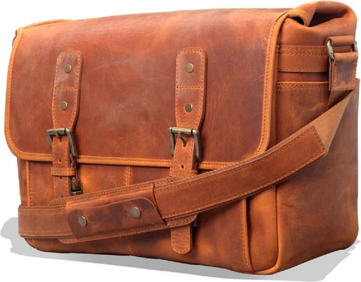 Produktbild Only-Bags.Store Vielseitige Laptop-Tasche aus Leder, Kameratasche