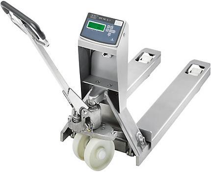 Produktbild kaiserkraft Paletthubwagen aus Edelstahl mit Präzisionswaage (2200 kg)