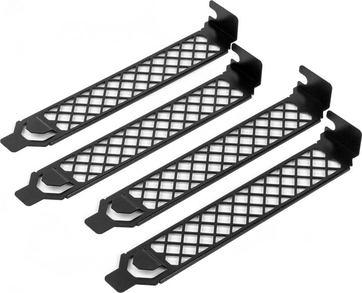 Actual product image Silverstone SST-Aeroslots-2B - PCI slot covers, 4 pieces - black