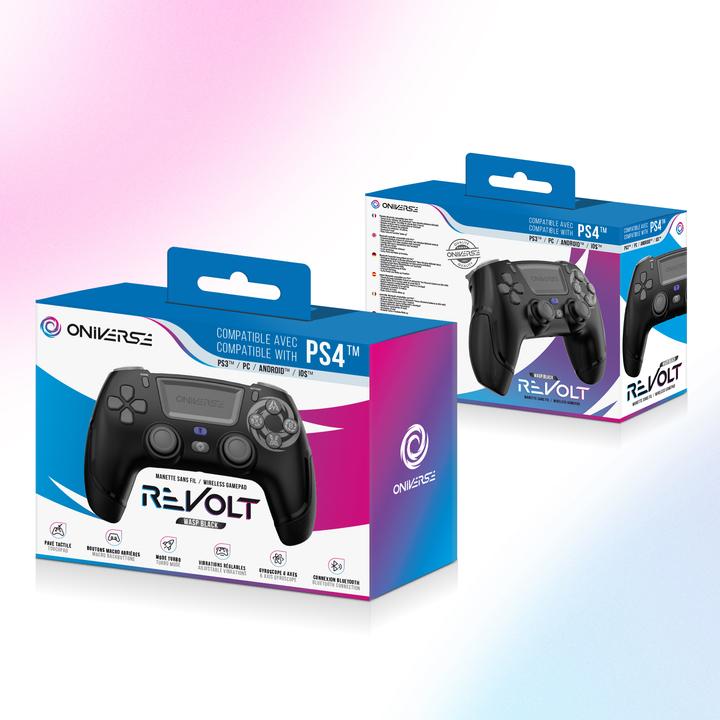 Immagine prodotto Oniverse Controller Bluetooth PS4 Wireless Revolt Wasp - Nero (PS4, Android, iOS, PS3, PC)