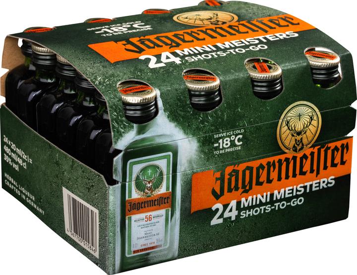 Actual product image Jägermeister 35 Vol. % 24x2cl (24 x 2 cl)