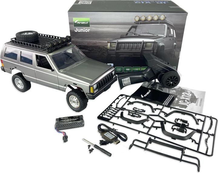 Produktbild Amewi Scale Crawler JC-X12 4WD Silber, RTR, 1:12 (RTR Ready-to-Run)