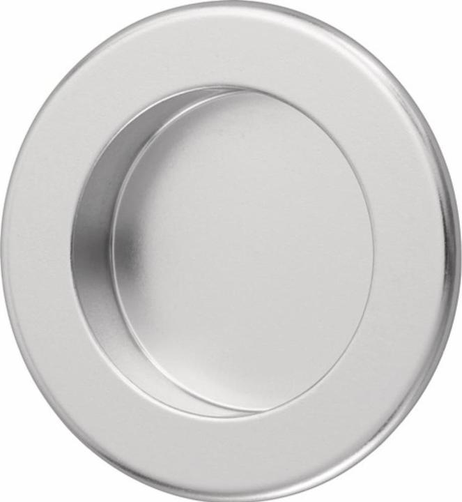Hermeta Muschelgriff Aluminium silberfarbig eloxiert rund Einlass-Ø 50 mm
