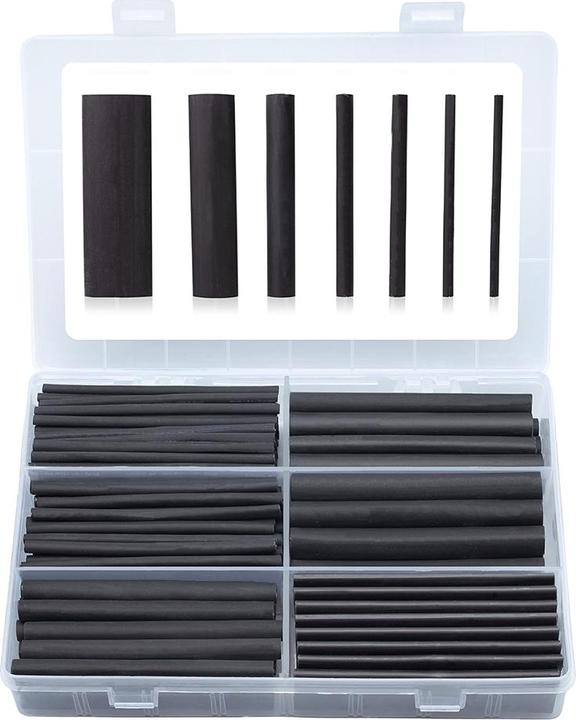 Produktbild Offgridtec Schrumpfschlauch Sortiment Schwarz 3:1 Ratio mit Kleber Doppelwandig 180 Stück 88mm Länge Verschie (180 x)