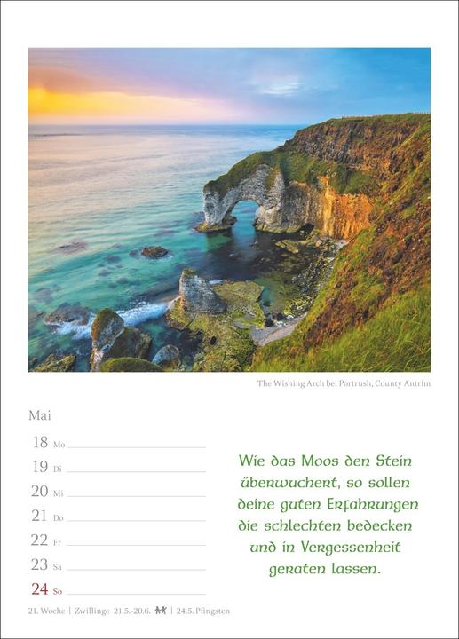 Image du produit Harenberg Irische Segenswünsche Wochenkalender 2026 - mit Zitaten (Couverture rigide, Allemand)