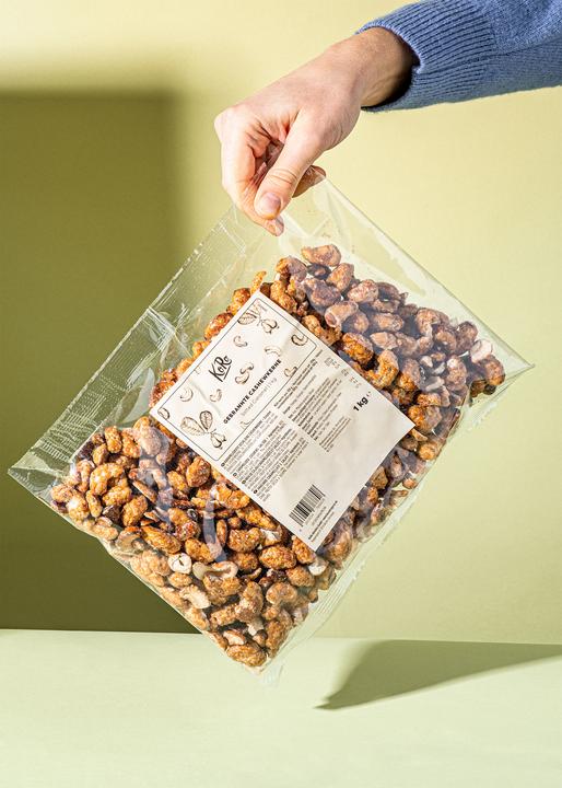 Produktbild KoRo Karamellisierte gesalzene Cashewkerne (1000 g)