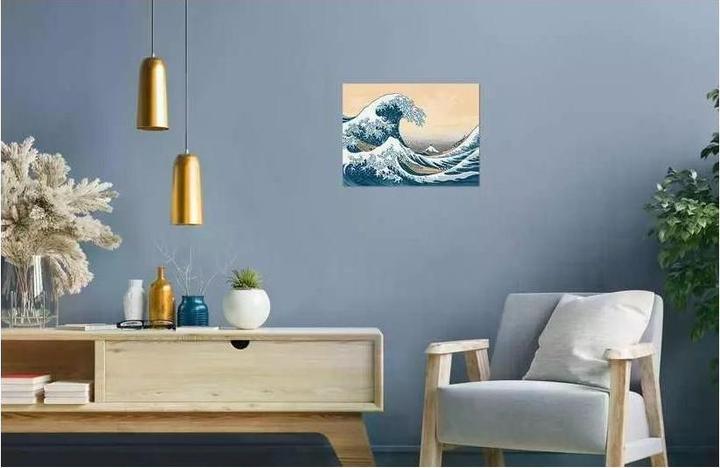 Actual product image Ravensburger Painting by Numbers The Great Wave (Hokusai)