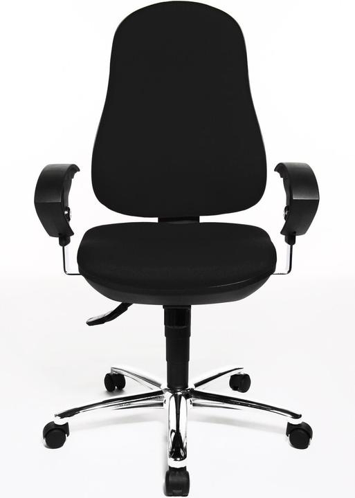 Produktbild Topstar Bürodrehstuhl "Support SY Deluxe", schwarz Bezug: 100 % Polypropylen, Bandscheibensitz und Synchron