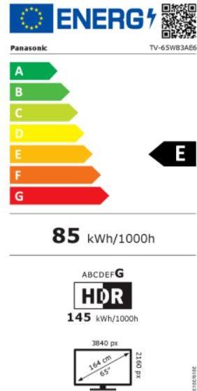 Energy Label Panasonic TV-65W83AE6 (65", LED, 4K)