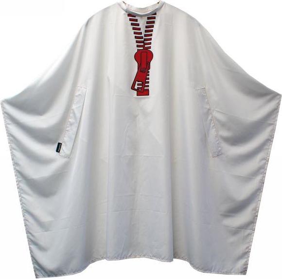 Trend-Design Zipper Cape Haarschneideumhang 135 x 148 cm