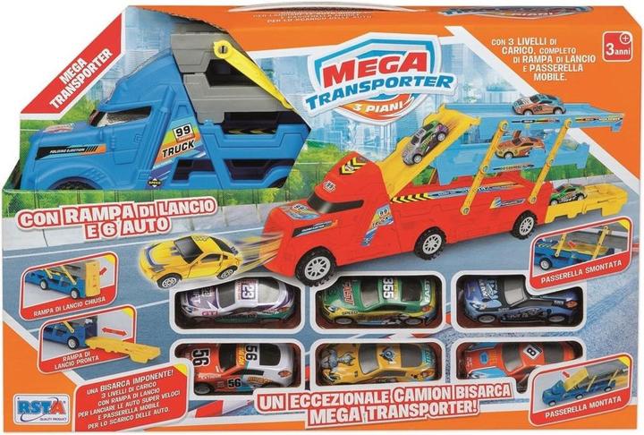 Produktbild Rs Toys Mega Transporter Truck With 6 Metal Cars