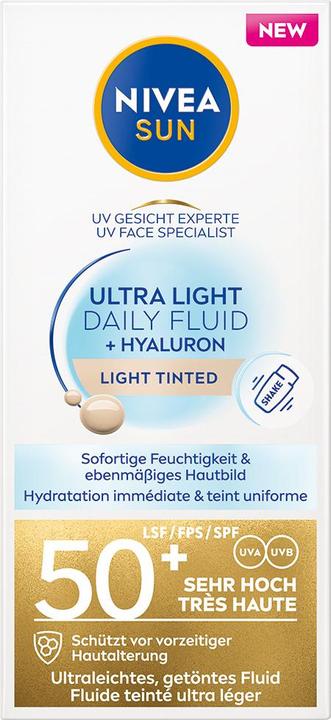 Actual product image NIVEA Sun Uv Face Special Ultra Light Daily Fluid (Sun cream face, SPF 50+, 40 ml)