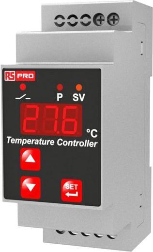 Rs Pro Zweipunkt-Temperaturregler DIN-Hutschiene, 1 x Relais Ausgang/ 2-adrig PT100 Eingang, 24 V, 8