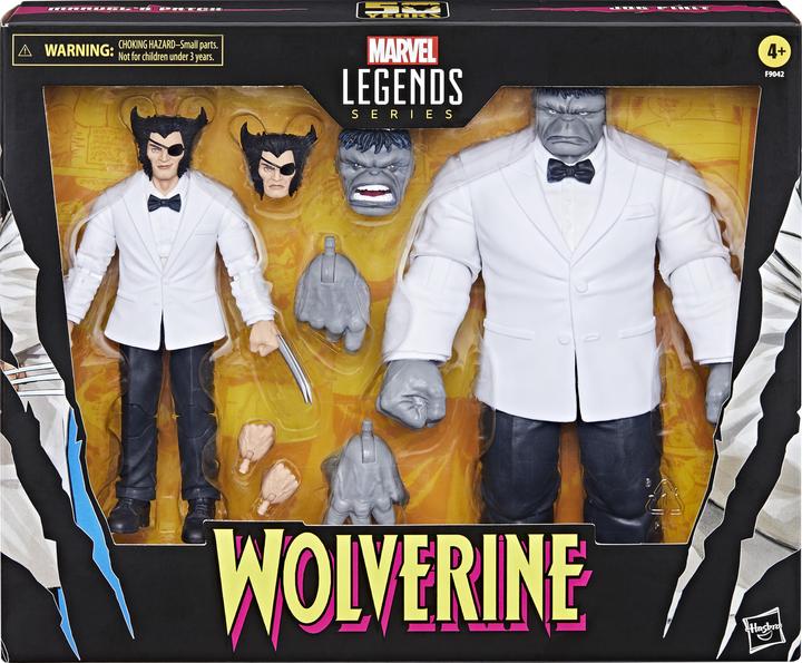Actual product image Hasbro Wolverine 50th Anniversary Marvel Legends pack 2 figurines Marvel's Patch & Joe Fixit 15 cm