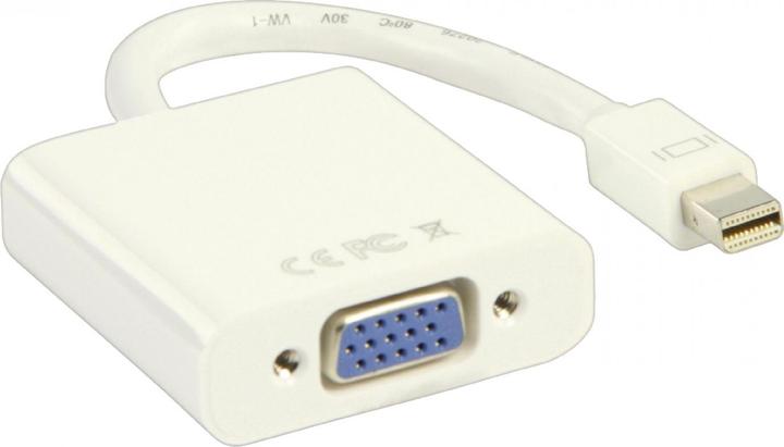 Image du produit Valueline Câble adaptateur Mini-DisplayPort mâle - VGA femelle blanc 0,20 m (0.20 m, DisplayPort)