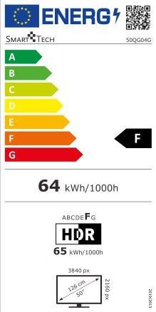 Label énergétique Smart Tech 50QG04G (50", LED, 4K)