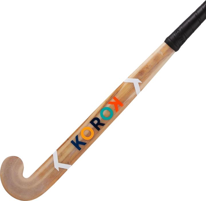 Immagine prodotto Korok Bastone da hockey per bambini in legno per interni - FH100 multicolore (34 cm, A sinistra)