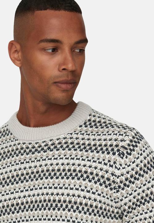 Produktbild Only & Sons ONSMUSA REG 3 STRUC CREW KNIT Strickpullover (XS)
