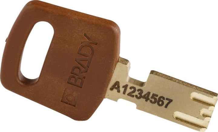 Produktbild Brady Safekey Aluminium-Vorhängeschloss mit Stahlbügel, Braun, 76 mm Bügelhöhe, 6.4 mm Bügeldurchm