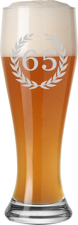 Produktbild Luxentu Weissbierglas mit Gravur 65. Jubiläum (0.50 l, 1 x)