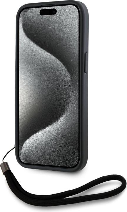 Productafbeelding Karl Lagerfeld Case Saffiano Athleisure Stripes Cord for iPhone 15 Pro Max red (Apple iPhone 15 Pro Max)