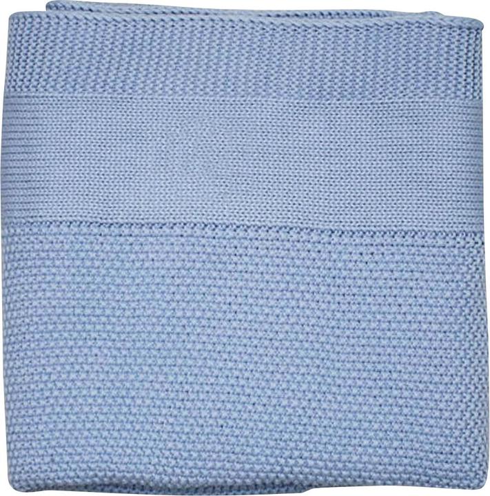 Image du produit Love Kids Couverture de bébé bleu clair, tricotée (100 x 70 cm)