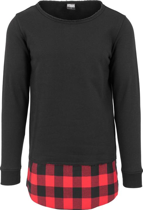 Actual product image Urban Classics Long Flanell Bottom Open Edge Crewneck (M)
