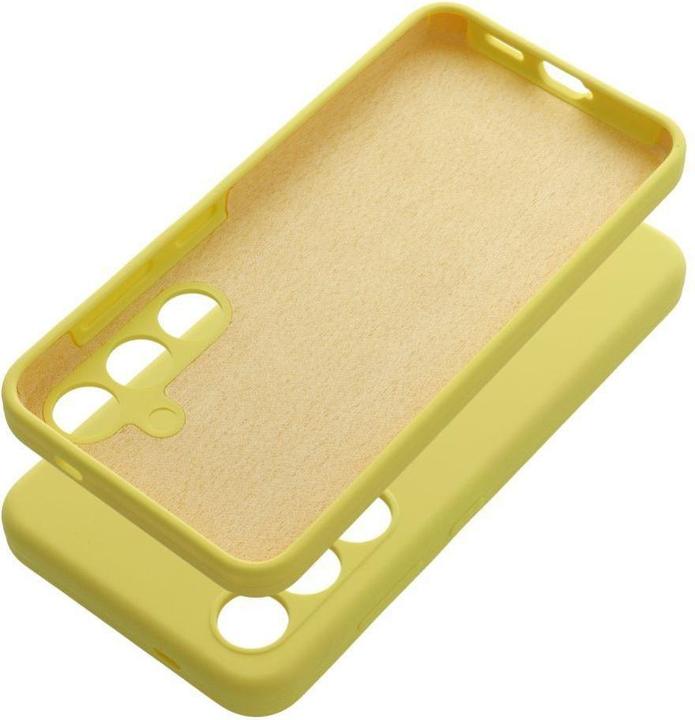Actual product image OEM Back panel cover Case SILICONE 2mm for SAMSUNG S25 Edge lemon (Samsung Galaxy S25 Edge)