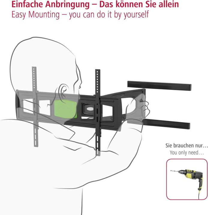 Produktbild Hama Fullmotion Ultraslim (Wand, 65", 35 kg)