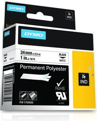 Produktbild Dymo Rhino ID1 Polyesterband, weiss (2.40 cm, Mehrfarbig)
