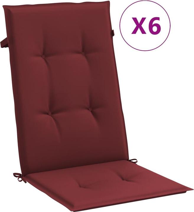 Produktbild VidaXL Hochlehner-Auflagen 6 Stk. Stoff (120 x 50 x 4 cm)