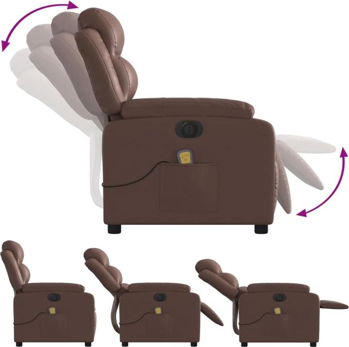 Image du produit VidaXL Fauteuil de massage électrique Fauteuil de télévision Fauteuil de relaxation Similicuir