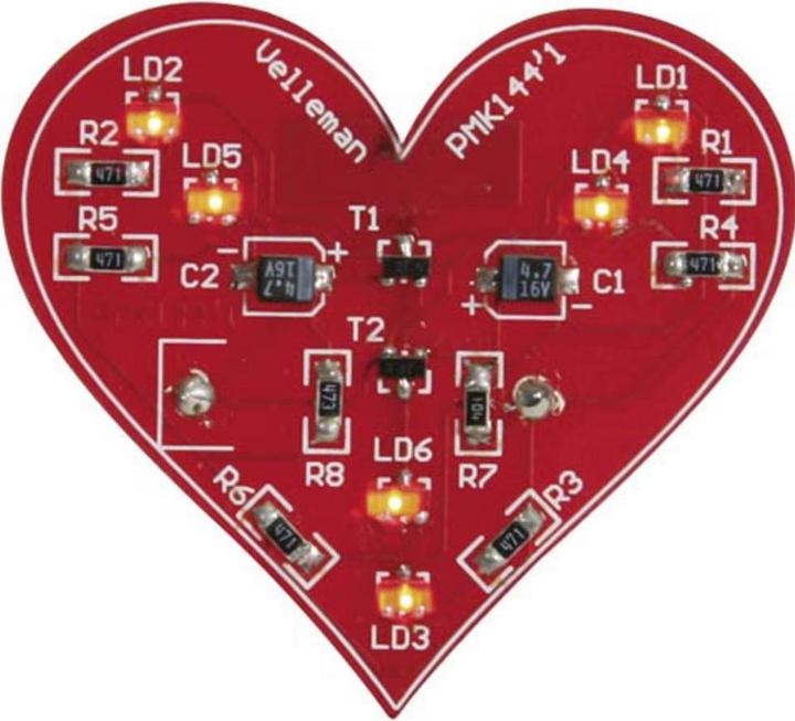 Actual product image Whadda SMD flashing heart