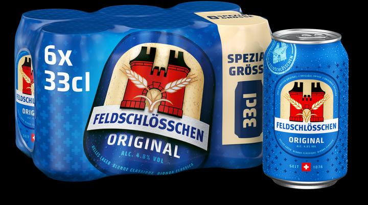Actual product image Feldschlösschen Original 6x33cl (6 x 33 cl)
