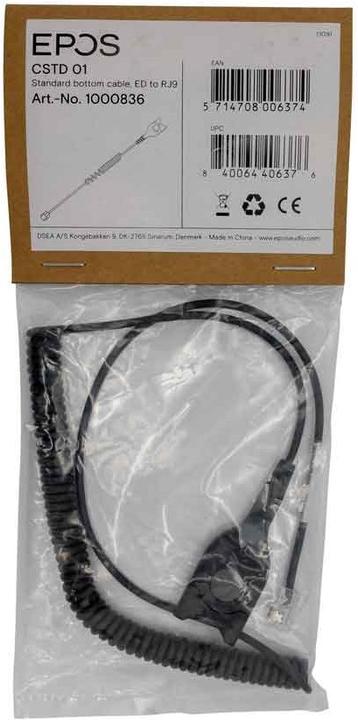 Actual product image EPOS SENNHEISER CSTD 01 Standard headset connection cable with EasyDisconnect to Modular Plug RJ 9