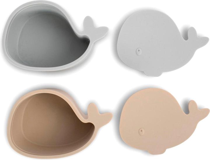 Produktbild Filibabba Set mit 2 kleinen Brotdosen - Christian der Wal - Pearl Blue