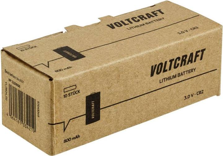 Actual product image Voltcraft CR2 Fotobatterie CR 2 Lithium 800 mAh 3 V 10 St. (10 pcs., CR2, 800 mAh)