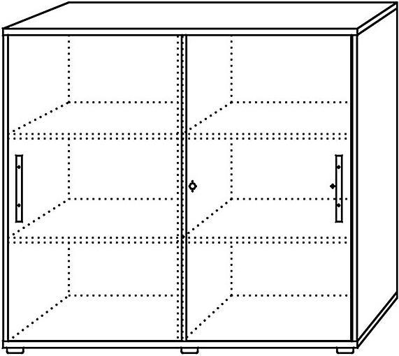 Image du produit Hammerbacher FINO - Armoire à portes coulissantes (120 x 40 x 110 cm)
