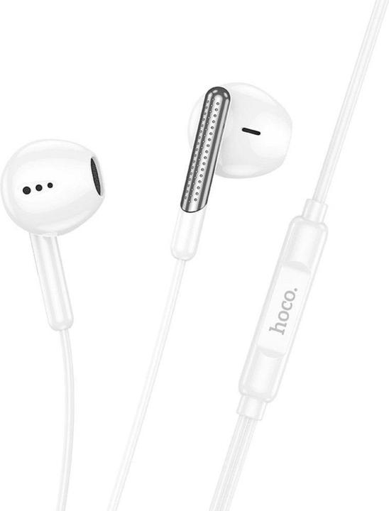Actual product image Hoco Wired headphones EOL wire earphones Type C with microphone M123 white
