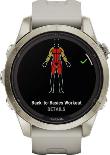 Image du produit Garmin Fenix 7S PRO GPS Montre multisports, Sapphire Solar Edition, blanc/or doux (42 mm)
