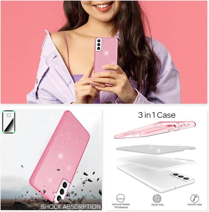 Produktbild Nalia Glitzer Handyhülle (Samsung Galaxy S21 FE)