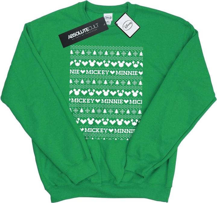 Disney Mickey And Minnie Christmas Fair Isle Sweatshirt (M)