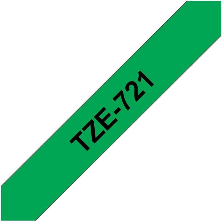 Produktbild Brother Tze-721 (0.90 cm, Grün, Schwarz)