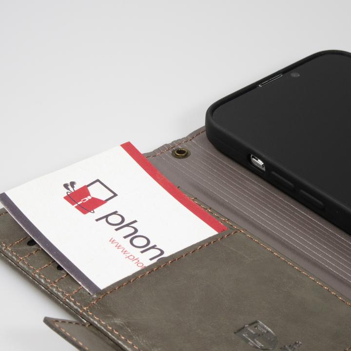 Actual product image PhoneLook Etui cuir Flip Wallet en cuir véritable avec stripe design et compartiment à cartes (Apple iPhone 13 Pro Max)